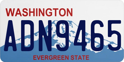 WA license plate ADN9465