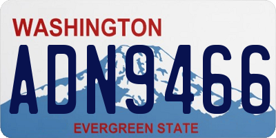 WA license plate ADN9466