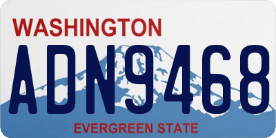 WA license plate ADN9468