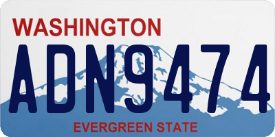 WA license plate ADN9474