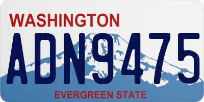 WA license plate ADN9475
