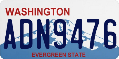 WA license plate ADN9476