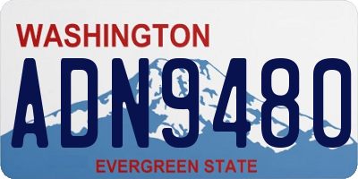 WA license plate ADN9480