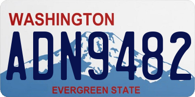 WA license plate ADN9482