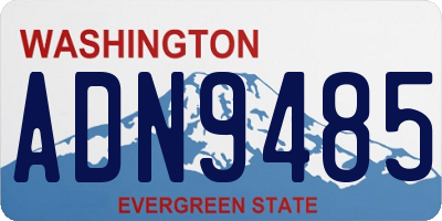 WA license plate ADN9485