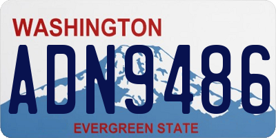 WA license plate ADN9486