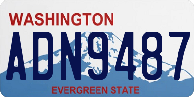 WA license plate ADN9487