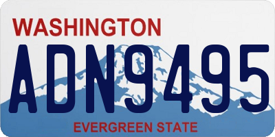 WA license plate ADN9495