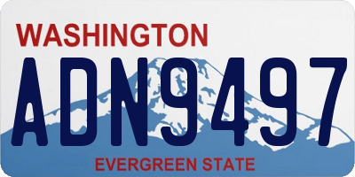 WA license plate ADN9497