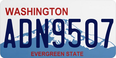 WA license plate ADN9507