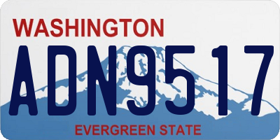 WA license plate ADN9517
