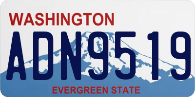 WA license plate ADN9519