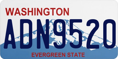 WA license plate ADN9520