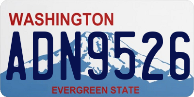 WA license plate ADN9526