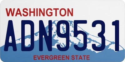 WA license plate ADN9531