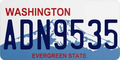 WA license plate ADN9535