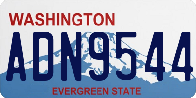 WA license plate ADN9544