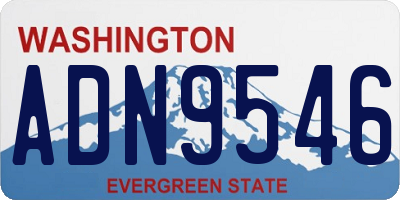 WA license plate ADN9546