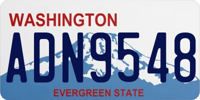 WA license plate ADN9548