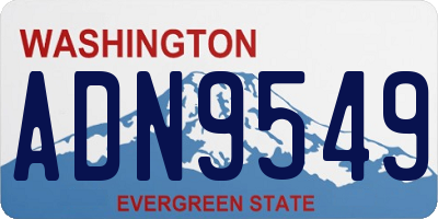 WA license plate ADN9549