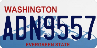 WA license plate ADN9557