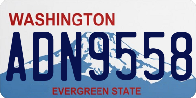 WA license plate ADN9558