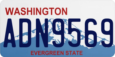 WA license plate ADN9569