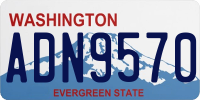 WA license plate ADN9570