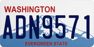 WA license plate ADN9571