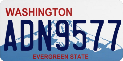 WA license plate ADN9577