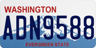 WA license plate ADN9588