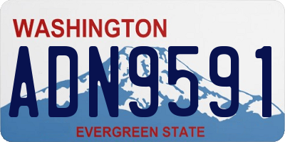 WA license plate ADN9591