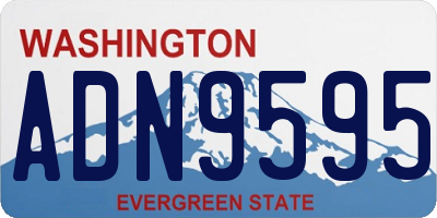 WA license plate ADN9595