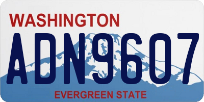 WA license plate ADN9607