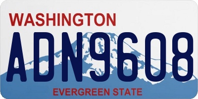 WA license plate ADN9608