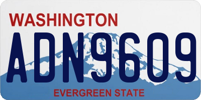 WA license plate ADN9609
