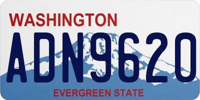 WA license plate ADN9620