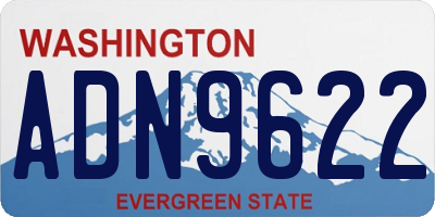 WA license plate ADN9622