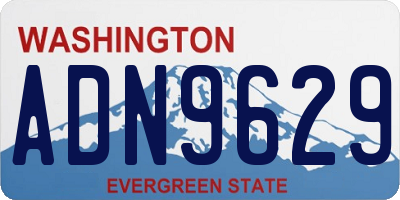 WA license plate ADN9629