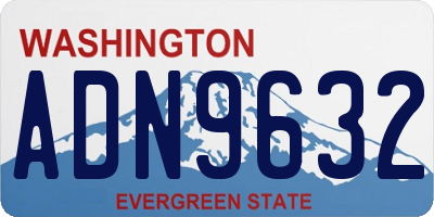 WA license plate ADN9632