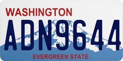 WA license plate ADN9644