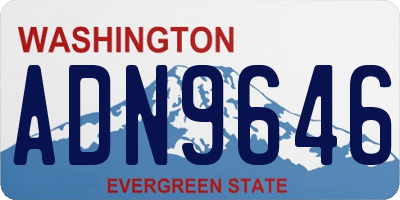 WA license plate ADN9646