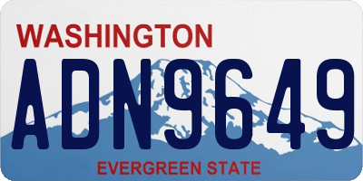 WA license plate ADN9649