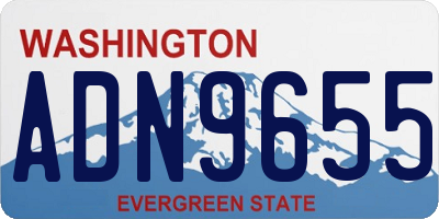 WA license plate ADN9655