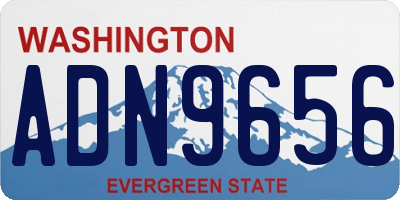 WA license plate ADN9656