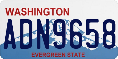WA license plate ADN9658