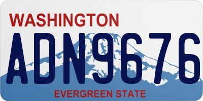 WA license plate ADN9676