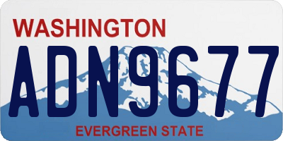 WA license plate ADN9677