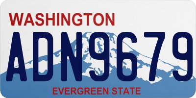 WA license plate ADN9679