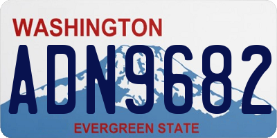 WA license plate ADN9682